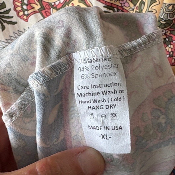 Popana Maxi Skirt with Paisley Pattern - Navy and Cream. - Picture 4 of 5